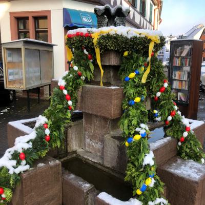 Osterbrunnen Mit Schnee1